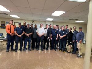 Recognition to Vigilant Hose Co. #1, Dive team and fire Chief Brandon Hale along with Council to thank US Steel Corporation for new dive equipment grant.